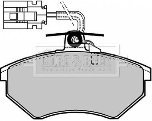 BORG & BECK Комплект тормозных колодок, дисковый тормоз BBP1127
